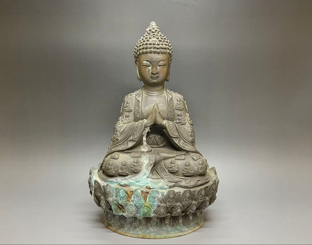 合掌菩薩像坐像　仏像　如来　細密細工　銅製　w719 合掌菩薩像坐像 仏像 如来 細密細工 銅製 w719 合掌菩薩像坐像仏像如来