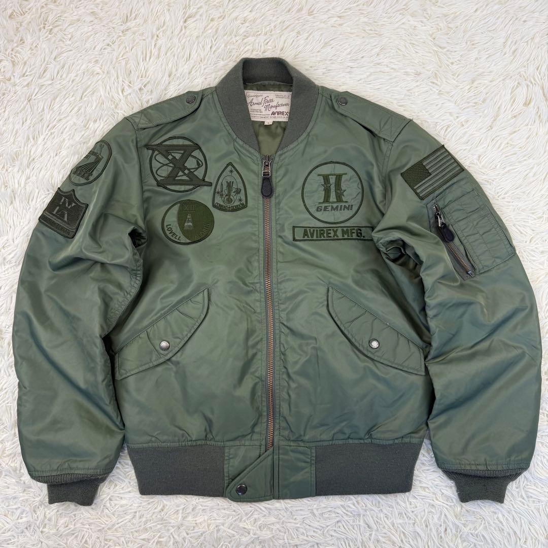 AVIEX L-2B フライトジャケット GEMINI PROGRAM カーキ - メルカリ