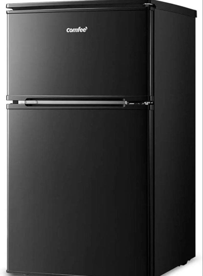 コンフィー(COMFEE’)一人暮らし　冷蔵庫　90L COMFEE' 冷蔵庫 90L 幅47.8cm 2ドア 右開き コンパクト 耐熱天板