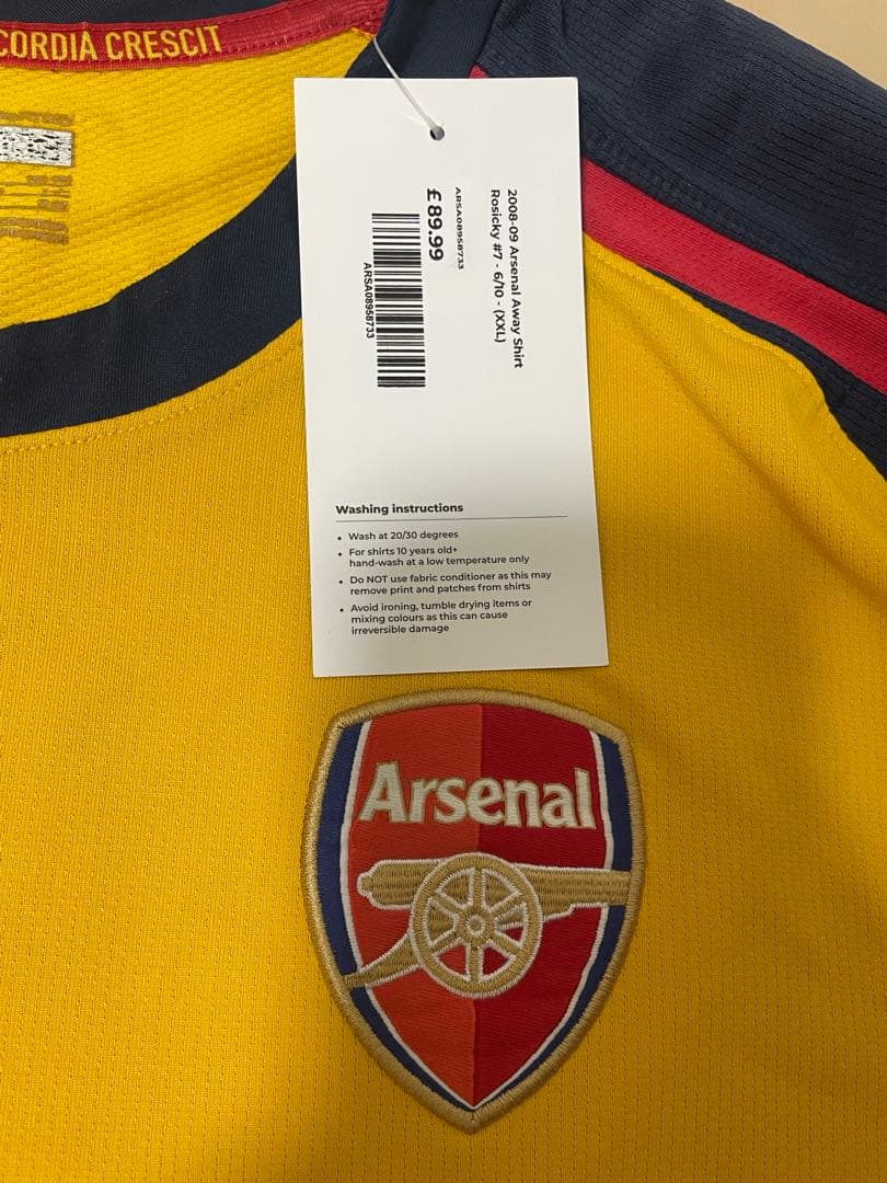 正規品】ユニフォーム アーセナル ロシツキー 08-09 2nd アウェイ