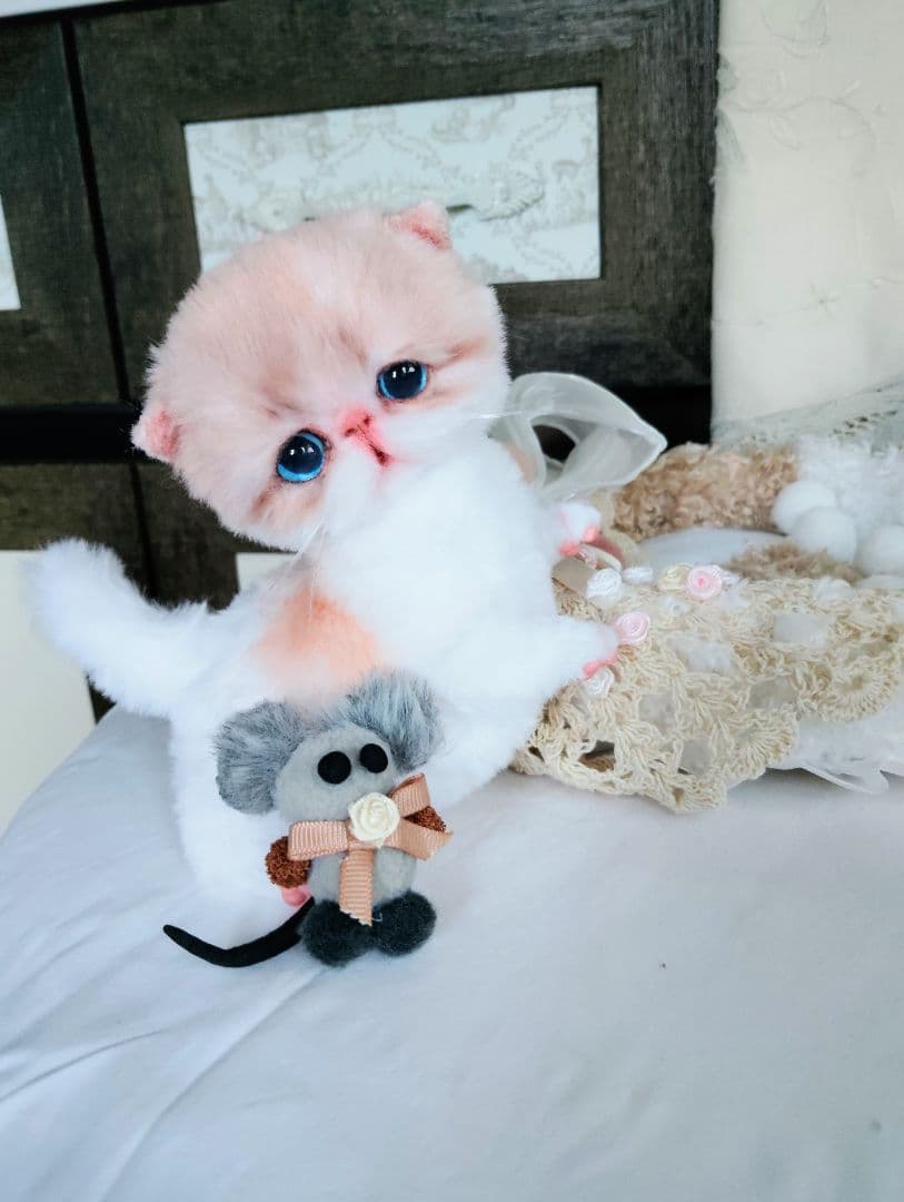 もちもちボディ♡エキゾチック子猫ちゃんとチュチュちゃん♡カゴ♡アートドール♡ 1039d90c60b10f92e2793ec692b518