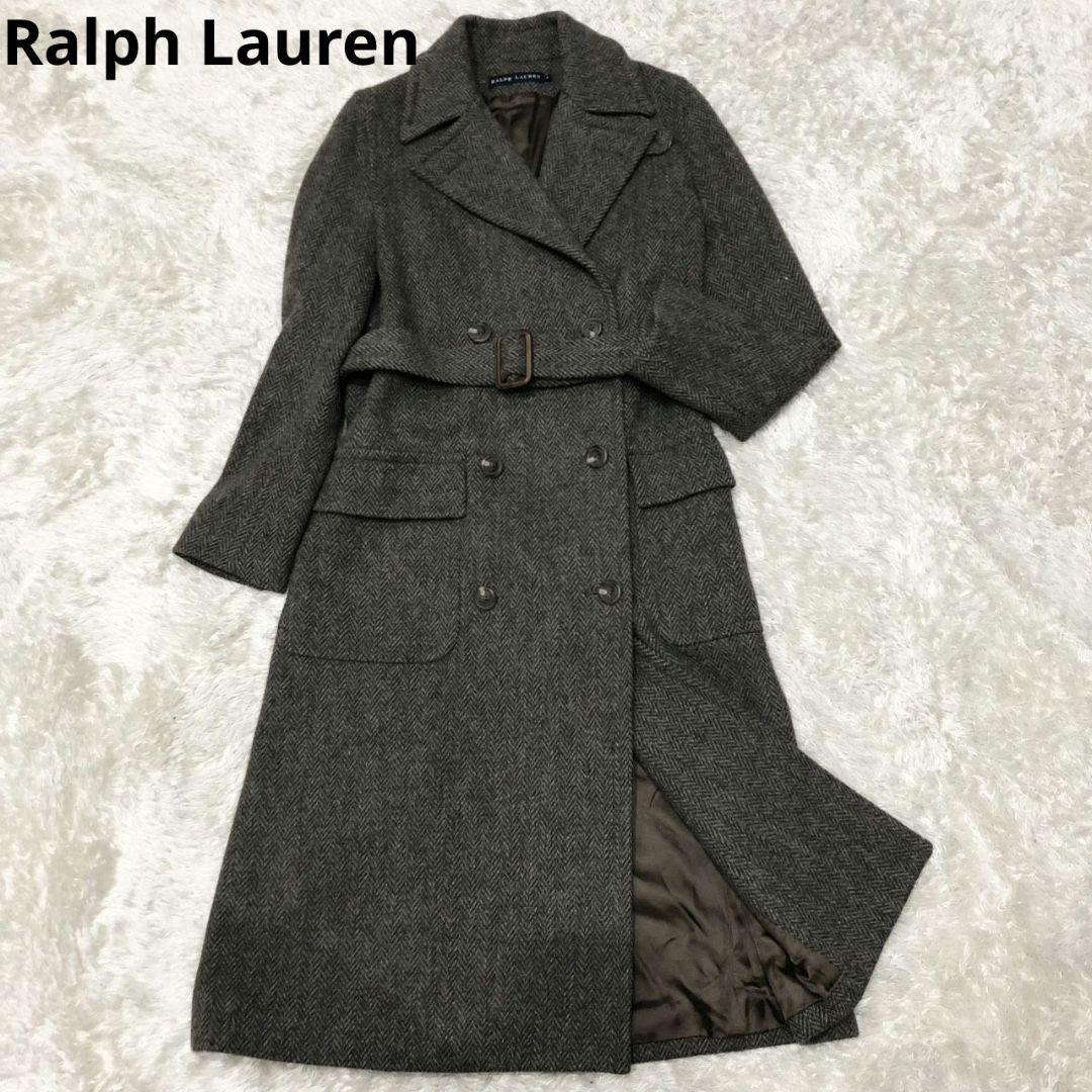 Ralph Lauren アルパカ ツイード ダブルチェスターコート ベルト M RALPH LAUREN｜ダブルフェイスド ウール コート | Rakuten Fashion