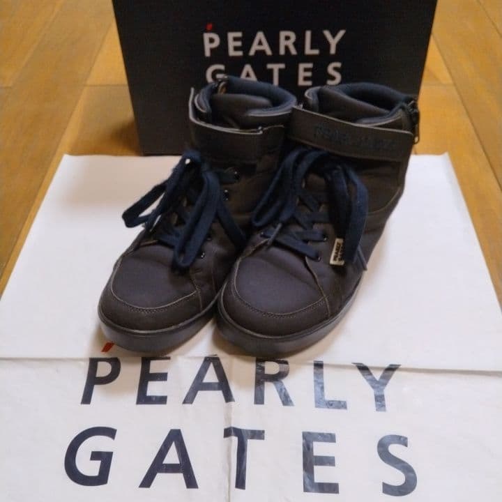 ⭐美品⭐パーリーゲイツ⭐ハイカット⭐ゴルフ⭐シューズ⭐濃紺⭐24.5⭐ PEARLY GATES（パーリーゲイツ） ♪秋のゴルフ応援価格！【PREMIUM