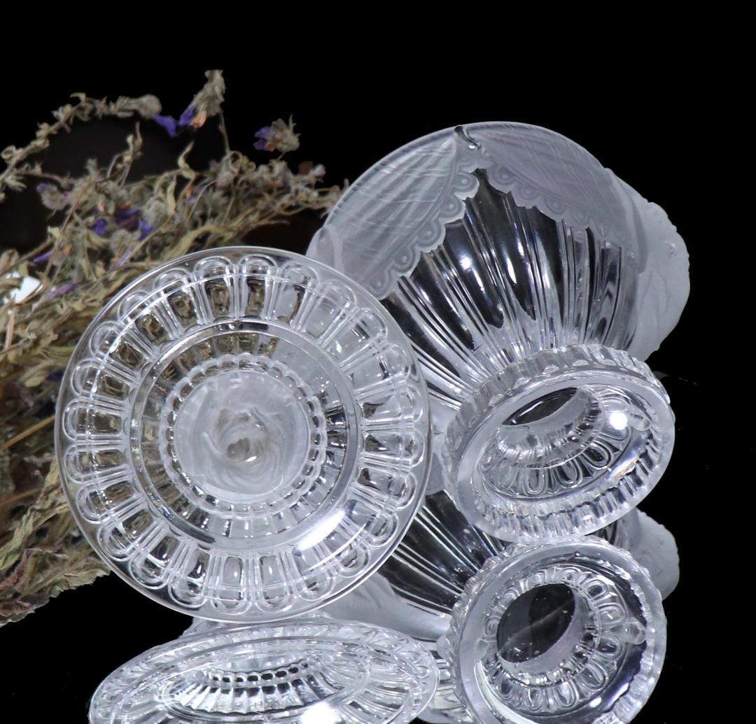 オールド・バカラ1880年美術館級 フロスト インド象の上に乗る少年