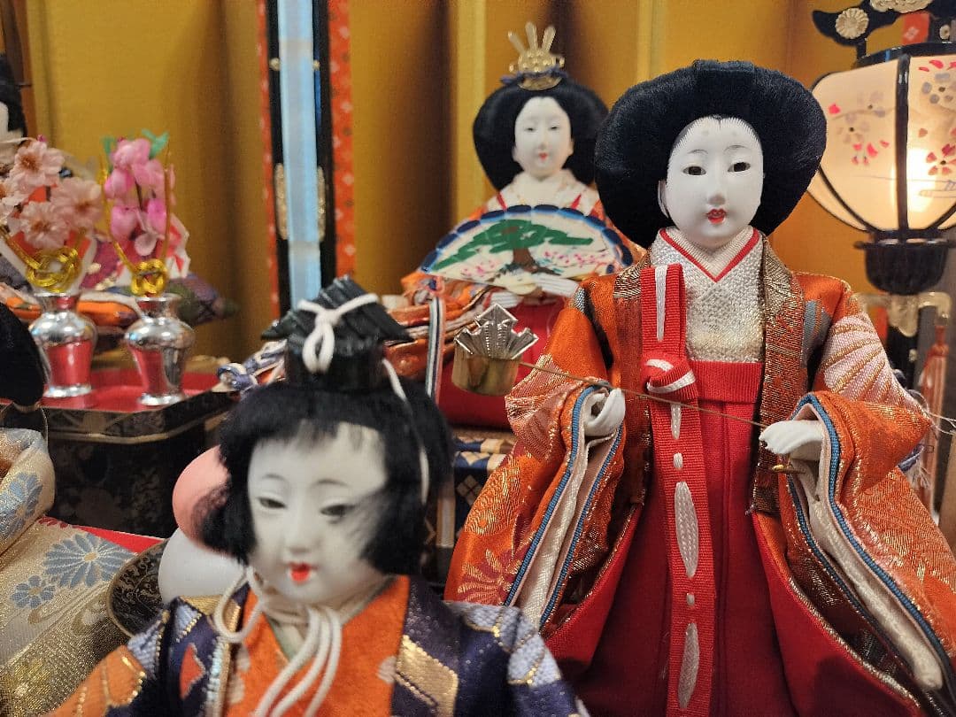 【配送無料】ひな人形　豊龍　桃花雛　七段飾用　昭和