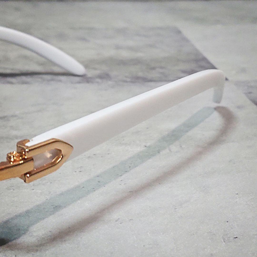 リムレス□サングラス□Y2K□ライトブルー□グラデーション□未使用品