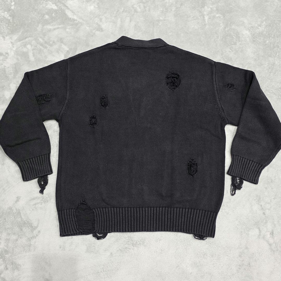 ナンバーナイン ダメージカーディガン 2 ブラック カートコバーン グランジ