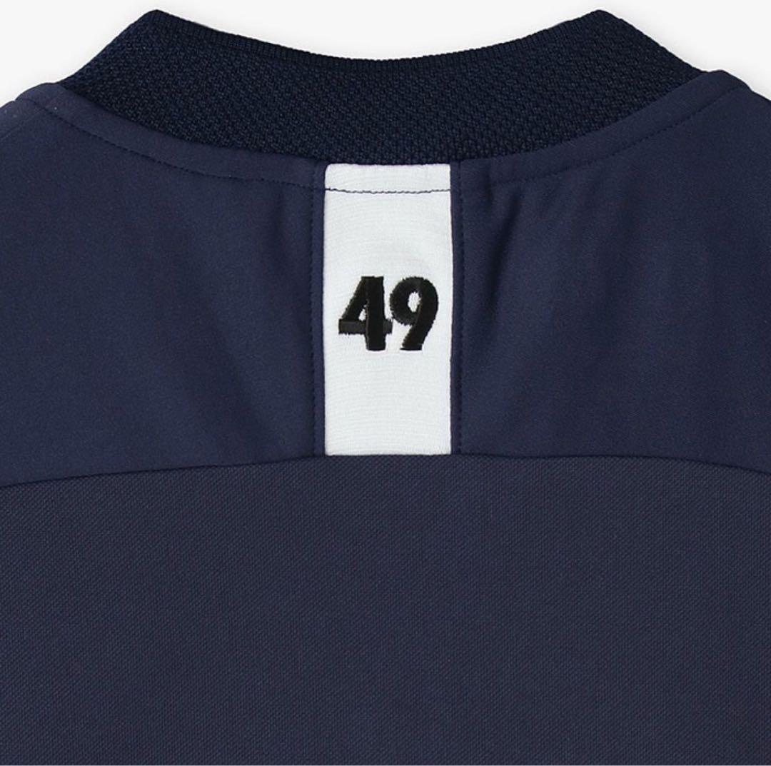 TFW49 長袖ポロセーター Mサイズ ネイビー