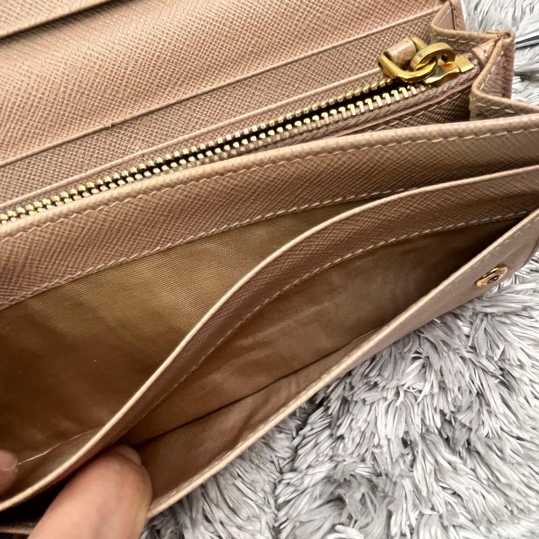 PRADA✨サフィアーノ メタルバー 2点 長財布 ピンクベージュ