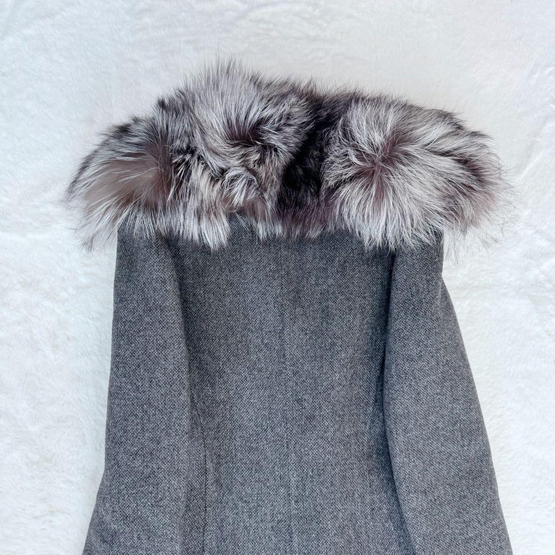 極美品】マイケルコース ロングコート カシミヤ フォックスファー
