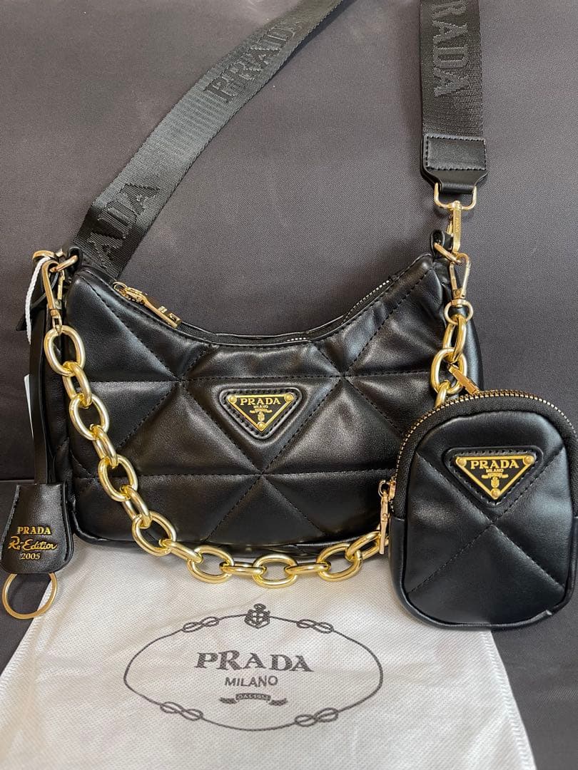 新品未使用品 PRADA ショルダーバッグ 2way ノベルティ キルティング