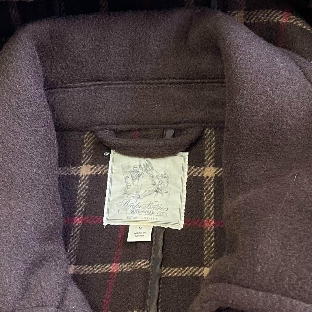 希少タグ✨ ブルックスブラザーズ L チェック ウール ダッフルコート