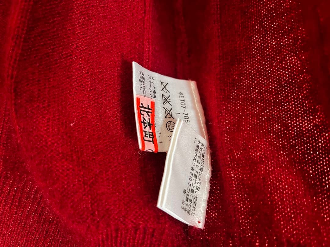 g*!様 THE SCOTCH HOUSE赤 カシミヤ100%ドライバーズニット