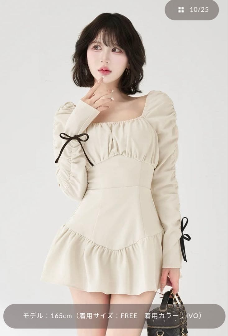 Darich スクエアネックギャザーミニワンピース FL - メルカリ