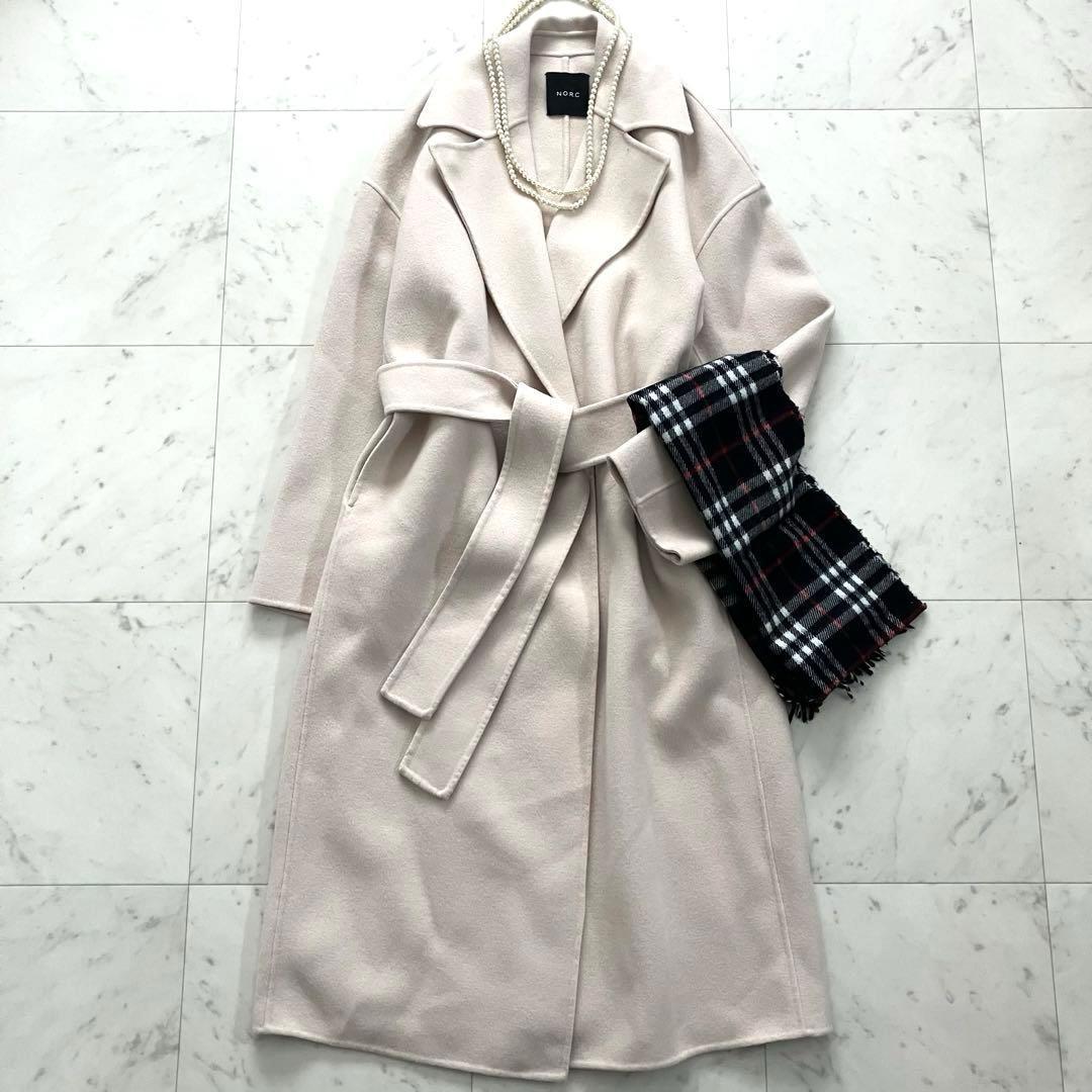 は*る様 人気 ノーク ウールリバーコート ロング ガウン ベルト 1 楽天市場】ノーク N.O.R.C コート 912040-9114 ウール リバー