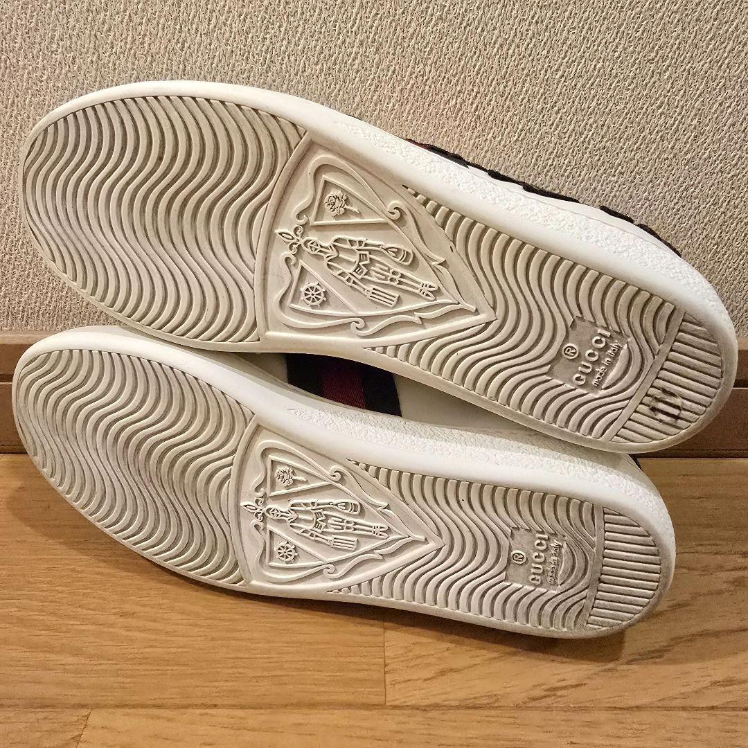 グッチ エース スニーカー シェリーライン 刺繍 花 22.5cm 431917