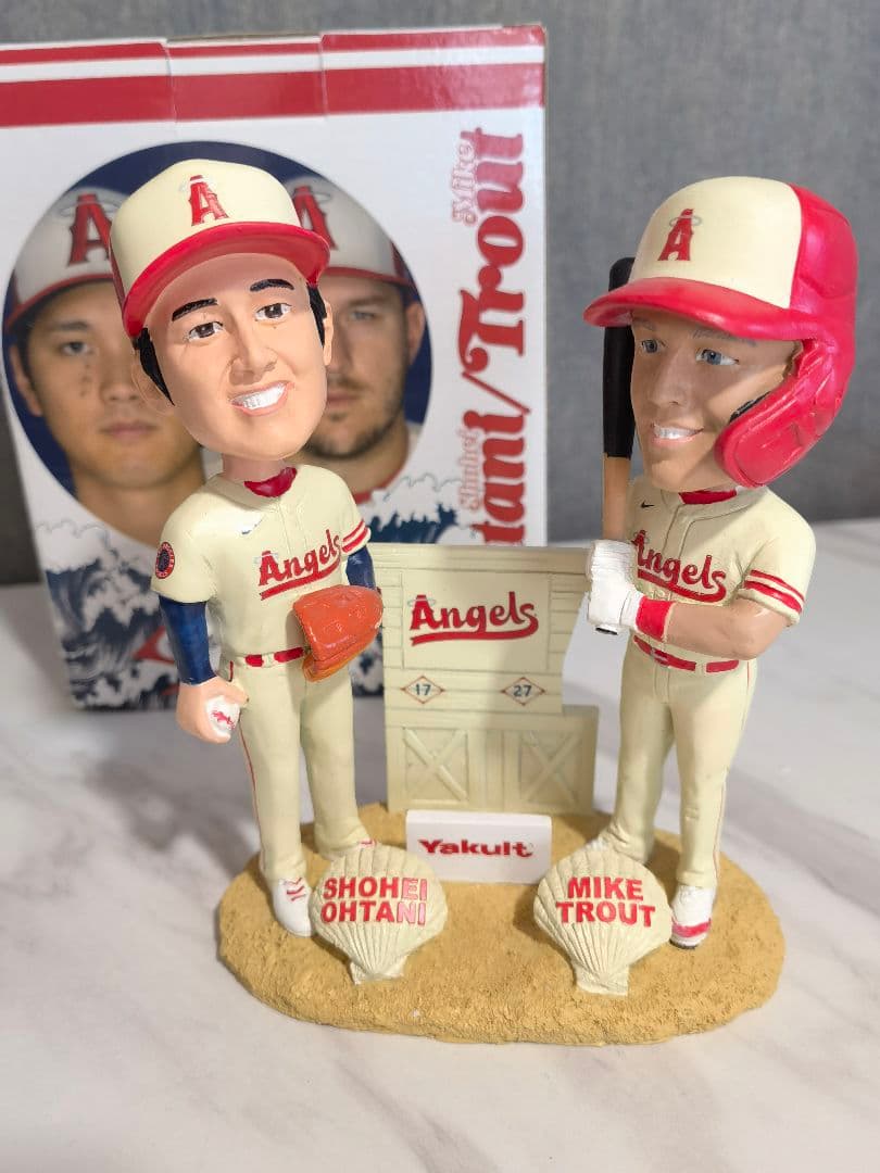 【球場限定】 7月1日先着限定配布 大谷翔平&マイク・トラウト ボブルヘッド 大谷翔平＆マイクトラウト7月1日エンジェルス球場25000体限定配布