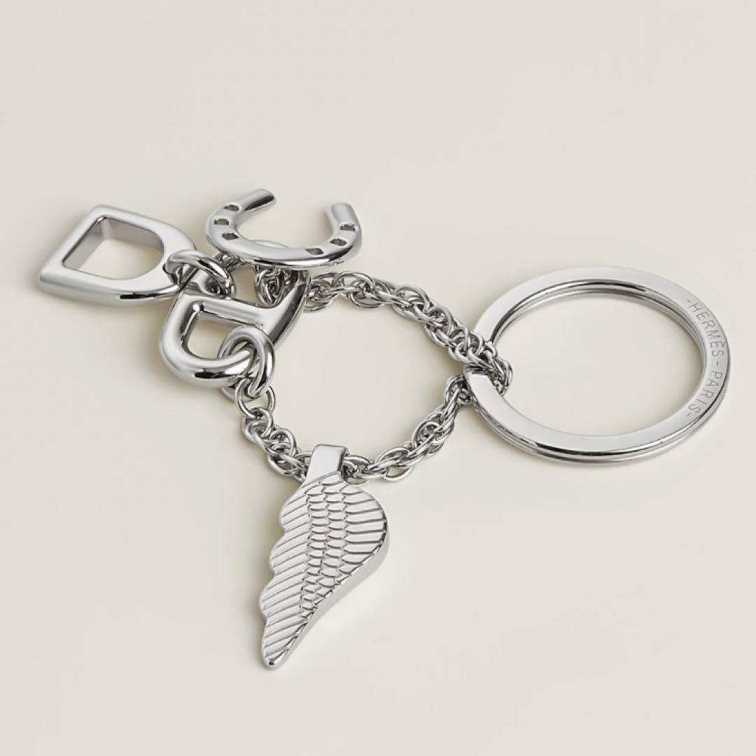 新品 HERMES エルメス ボン ヴォヤージュ キーホルダー シルバー 新作