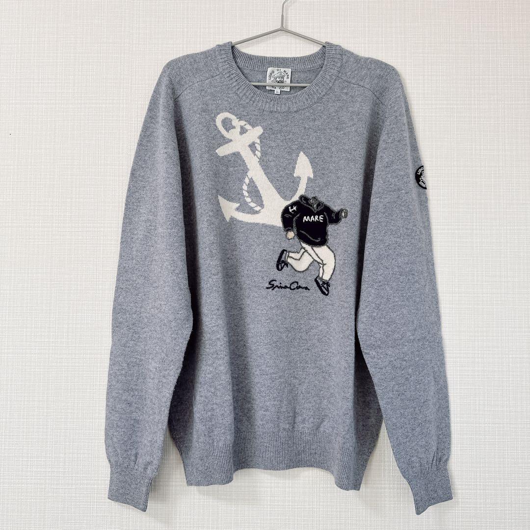 SINA COVA シナコバ メンズ カシミヤ100% セーター グレー LL