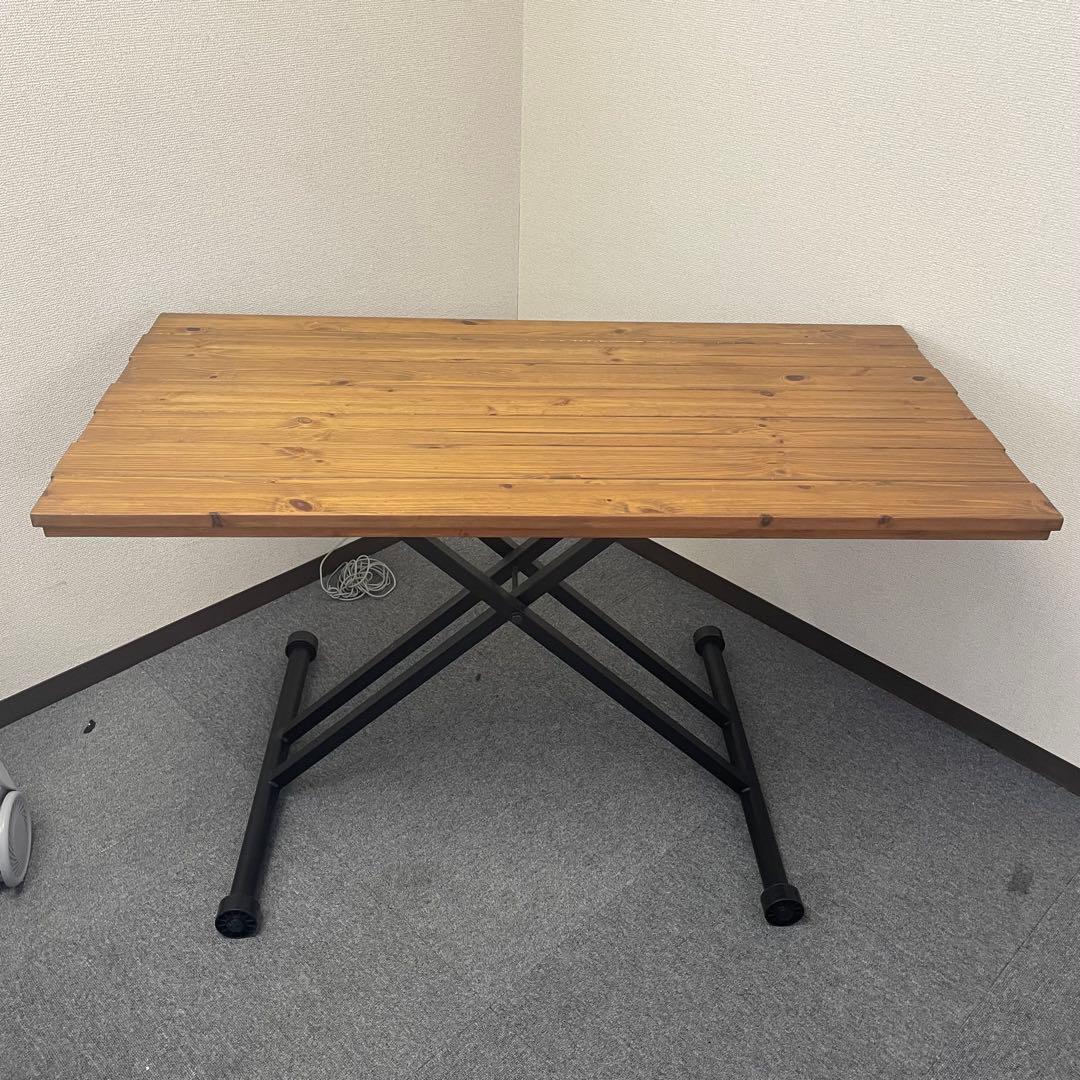 昇降式リビングテーブル リビングテーブル リフトアップテーブル 昇降式 コンパクト 幅65 完成