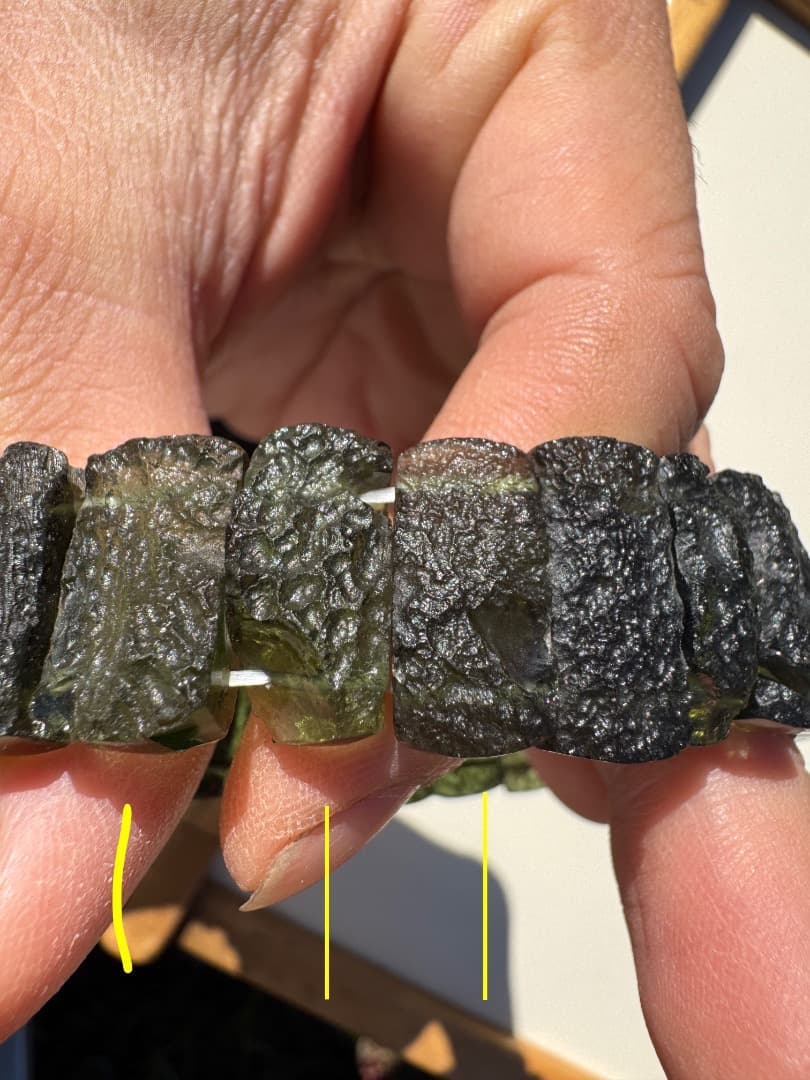 モルダバイト　ブレスレット　鑑別書付き　本物　40.77g