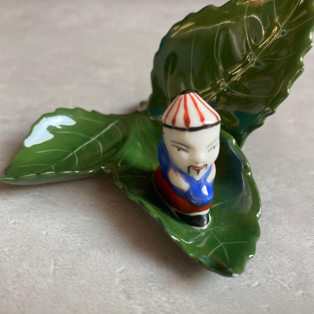 HEREND ヘレンド 置物 カード立て 葉の上のマンダリン