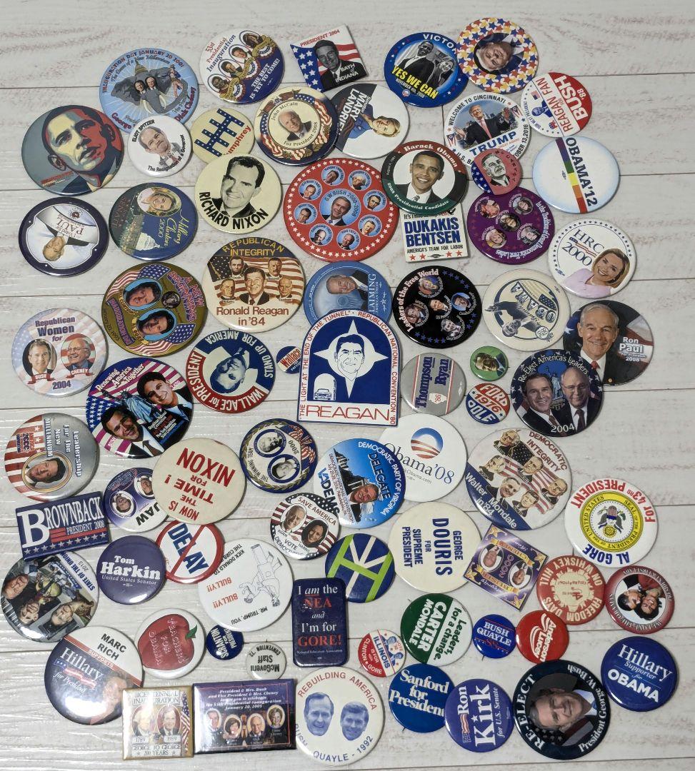 アメリカの缶バッジ 292個 まとめ売り ビンテージ USA Vintag