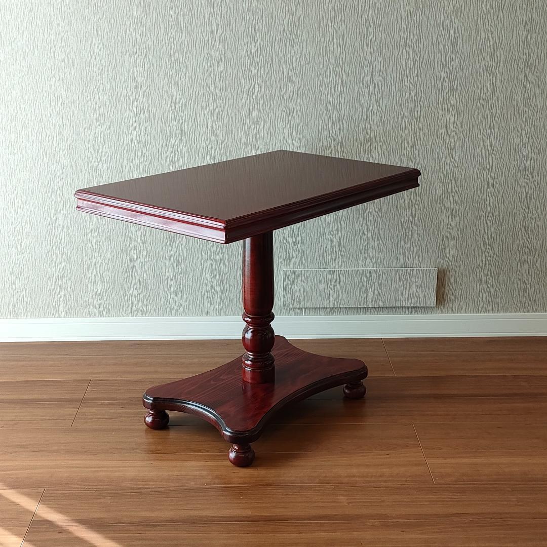 木製 サイドテーブル コーヒーテーブル 丸脚 スクエア サイドテーブル