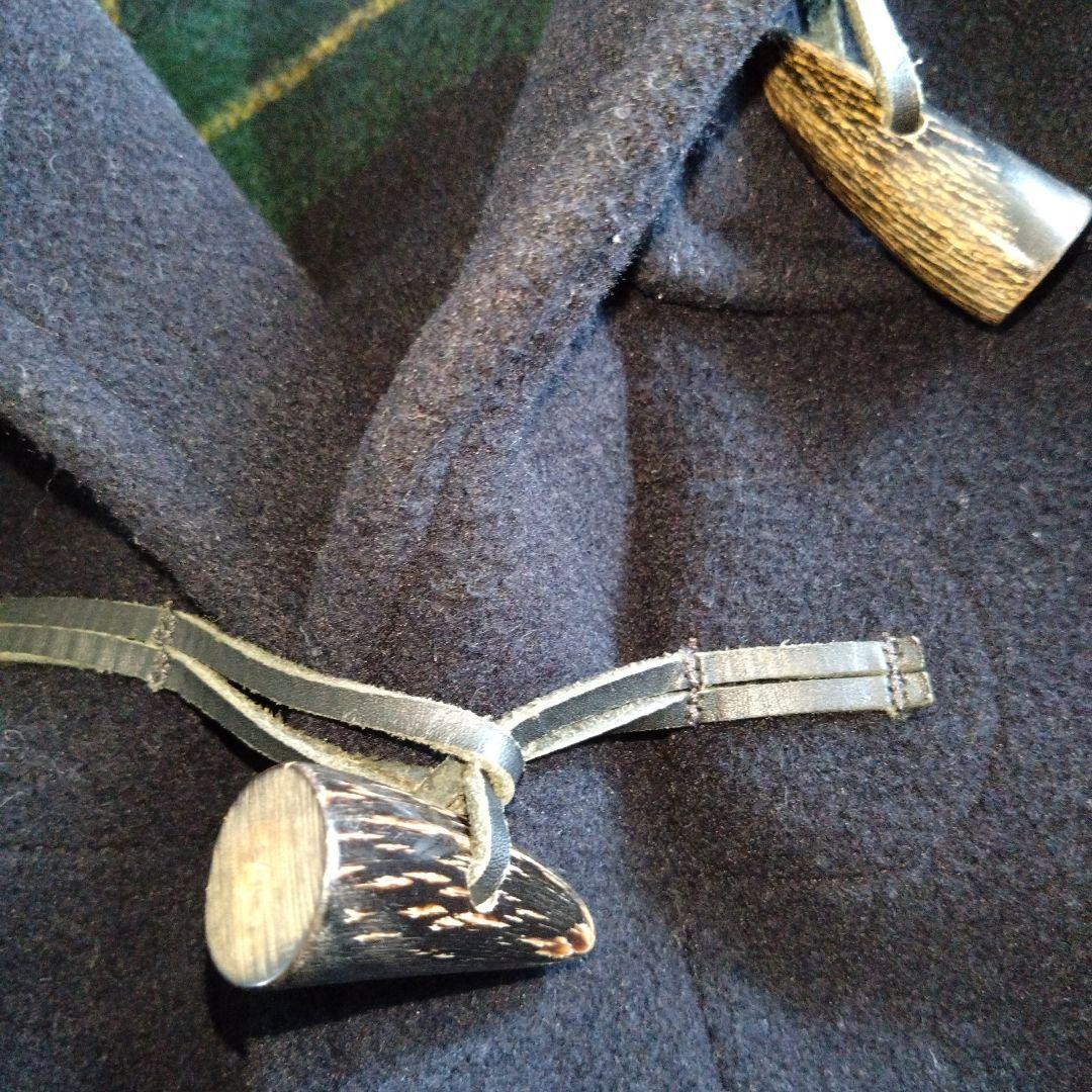 正規品☆バーバリー ダッフルコート 紺 水牛角