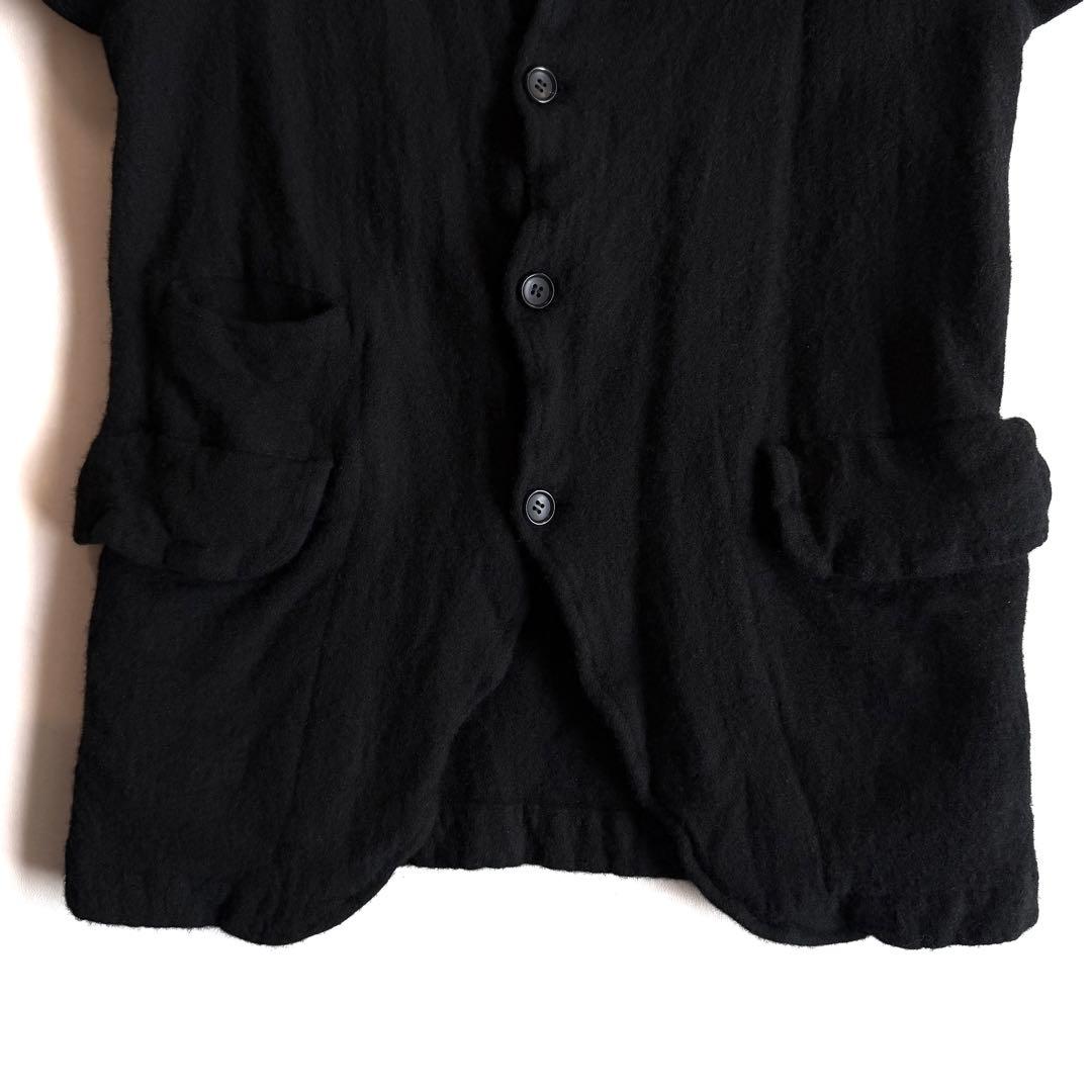 《美品》24aw コムデギャルソン シャツ ウール縮絨 ジャケット ブラック M