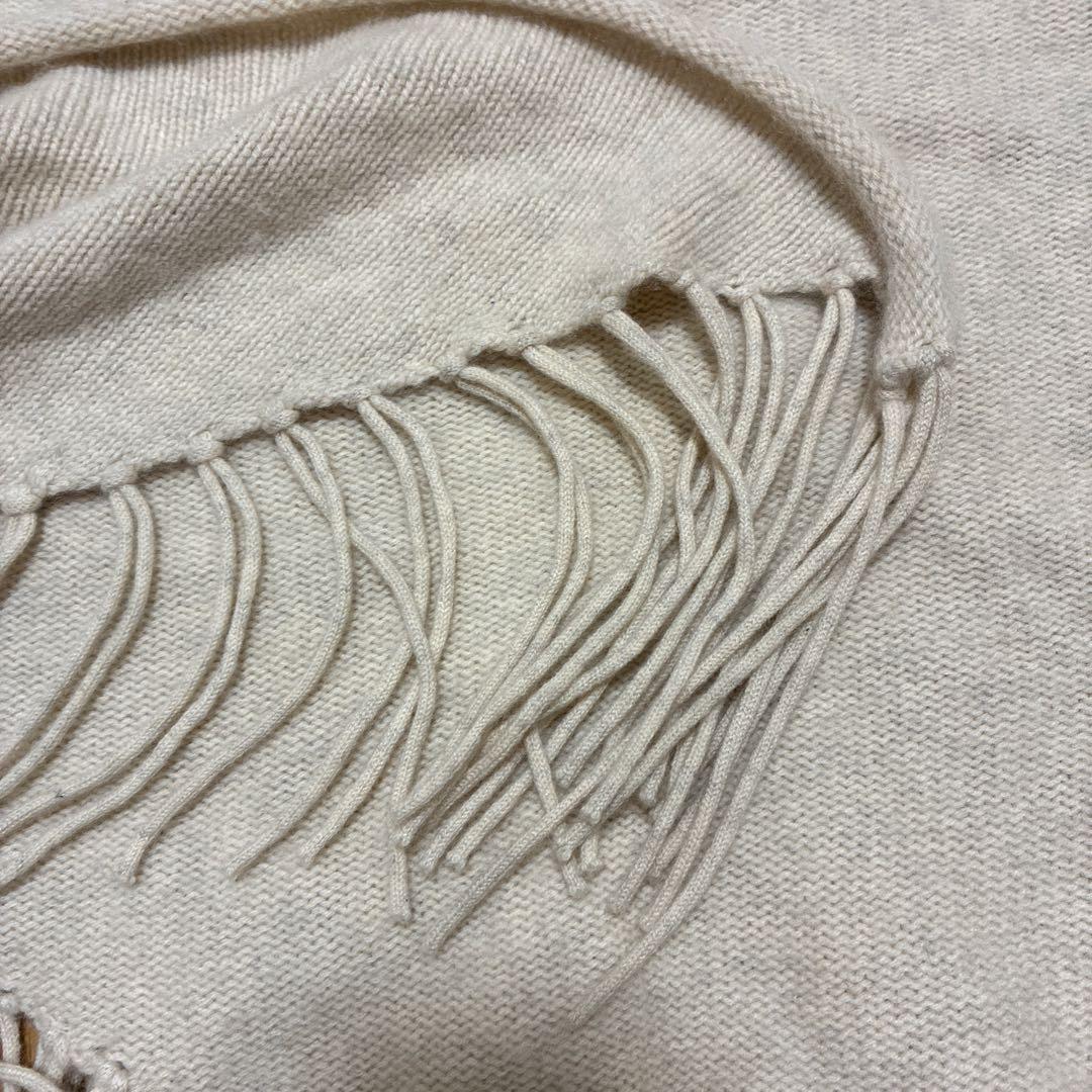 JOSEPH ジョセフ カシミア 100 フリンジ 大判 ニットポンチョの通販は