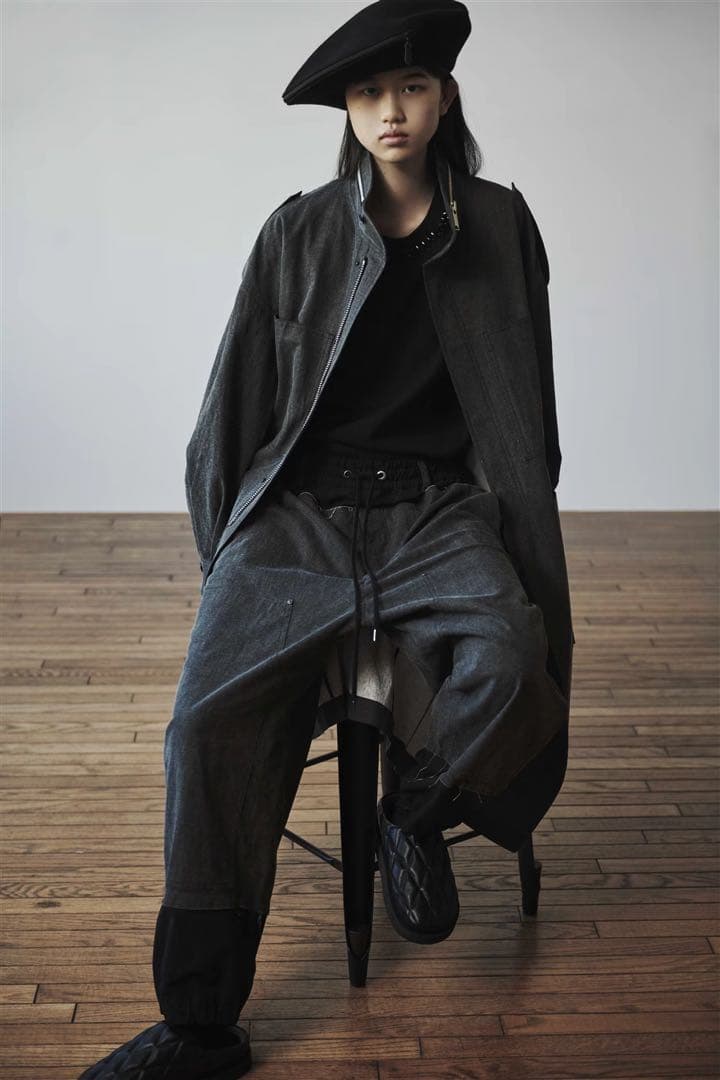 ジッパー付き ブラック ベレー帽 男女兼用