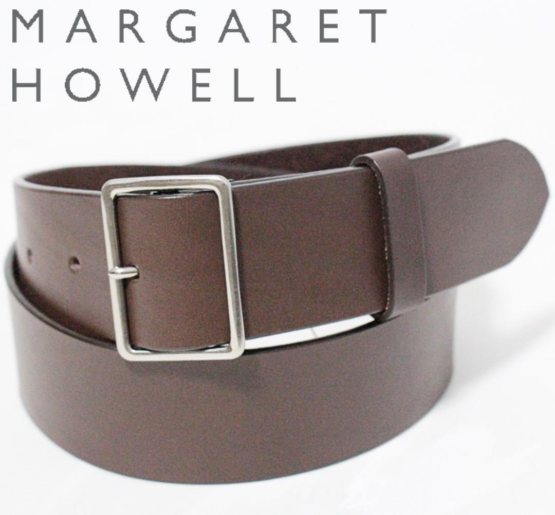 未使用 マーガレットハウエル 25300円 タグ付 レザーベルト Lサイズ 茶 Yahoo!オークション -「マーガレット ハウエル ベルト」(その他