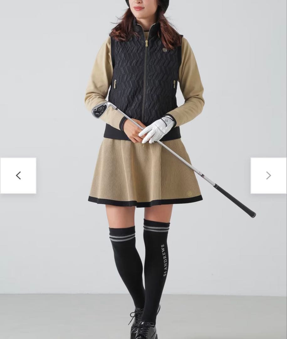 セントアンドリュース レディースゴルフウェア スカート ベージュ