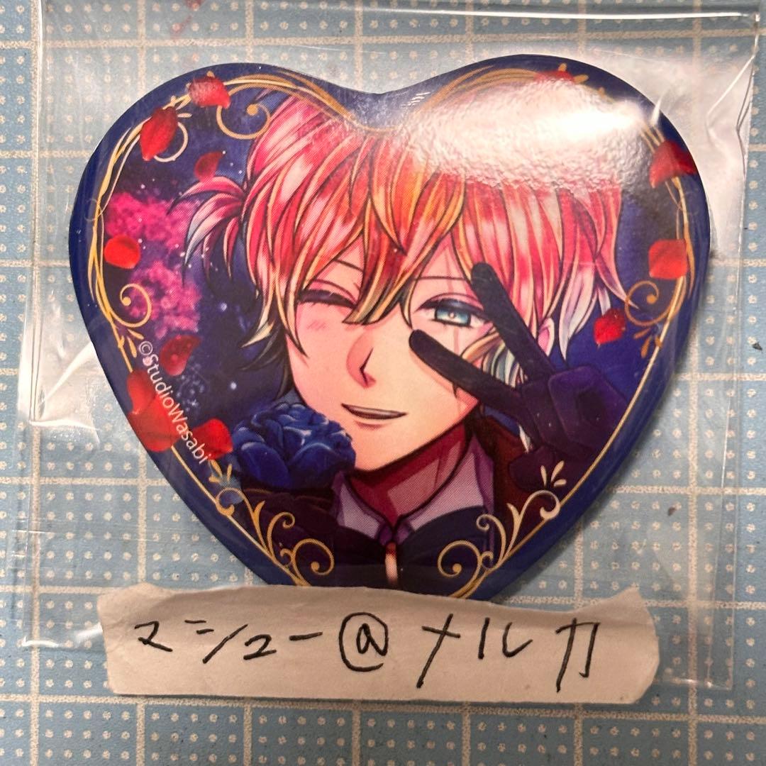 悪魔執事と黒い猫 あくねこ テディ ハート缶バッジ - メルカリ