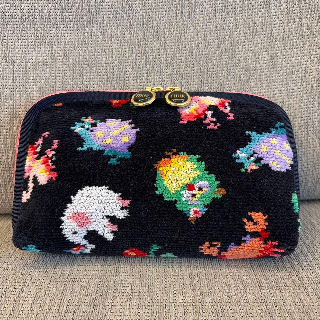 フェイラー×神崎恵 ファンキーフォーチュン 便利ポーチ ネイビー