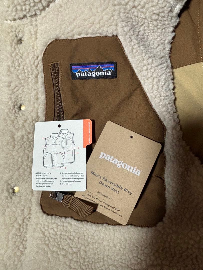希少 patagonia パタゴニア メンズ リバーシブル ダウンベスト 美品 パタゴニア メンズ リバーシブル・ビビー・ダウン・ベスト 27588