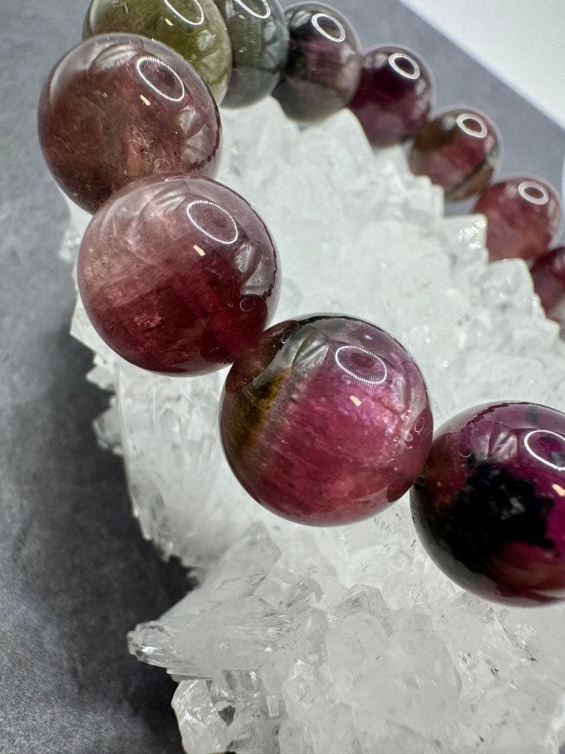 ウォーターメロントルマリン 13.5mm 大玉 ブレスレット 天然石 トルマリン