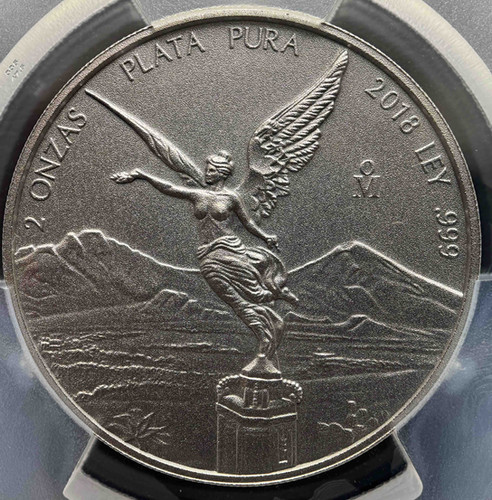 世界最高評価】2018年 メキシコ リベルタード 銀貨 2オンス