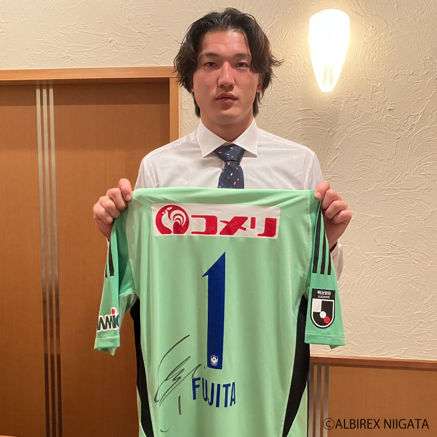 アルビレックス新潟 田代琉我 1st ユニフォーム 2025 直筆サイン入り