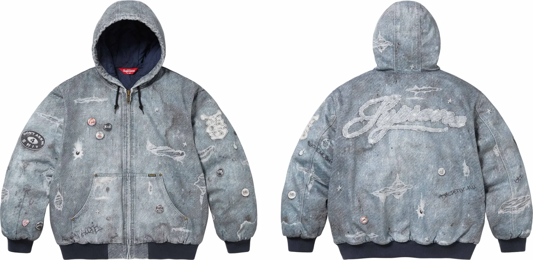 HJR Trompe L'oeil Hooded Work Jacket | Supreme 24fw