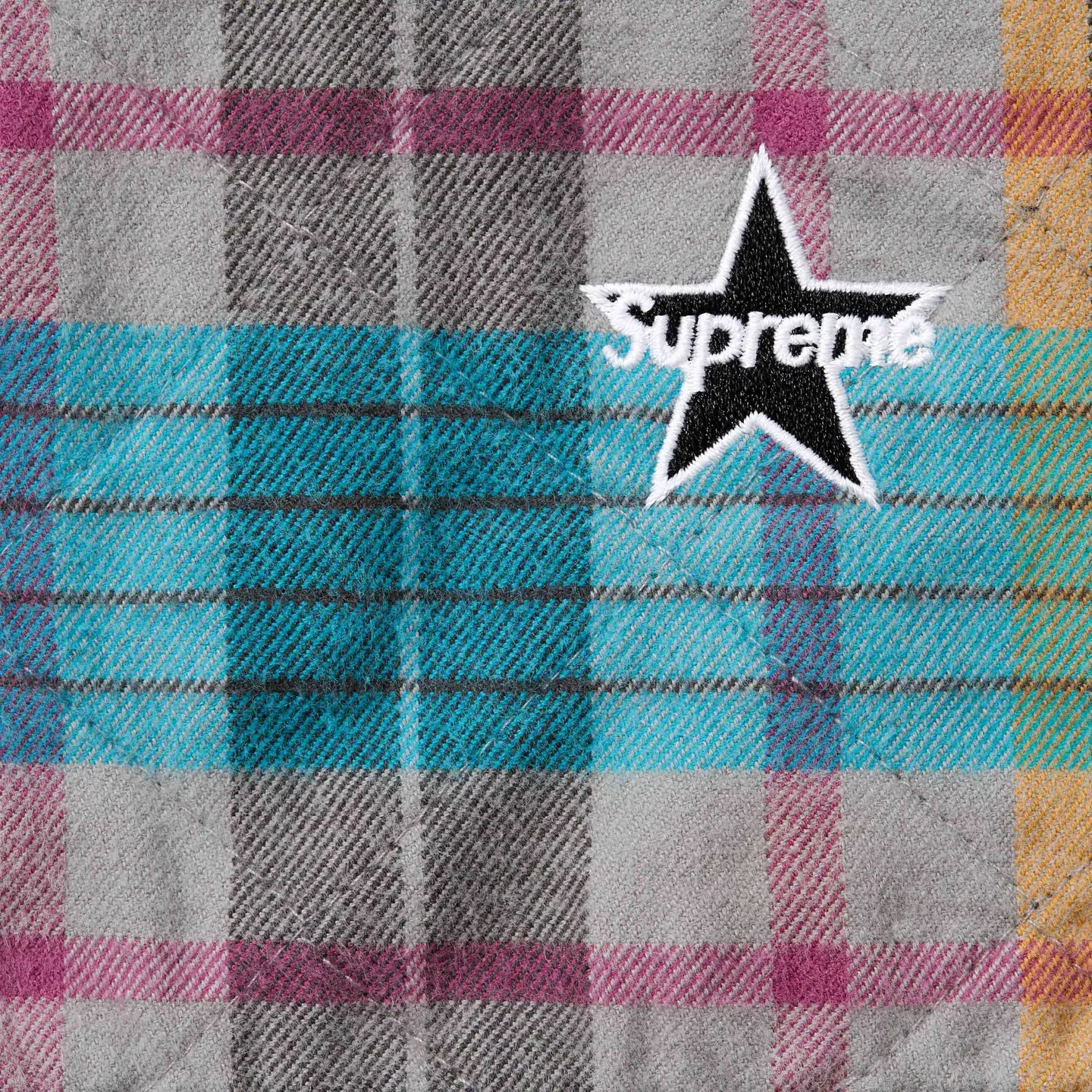 Quilted Flannel Zip Up Shirt | Supreme 24fw