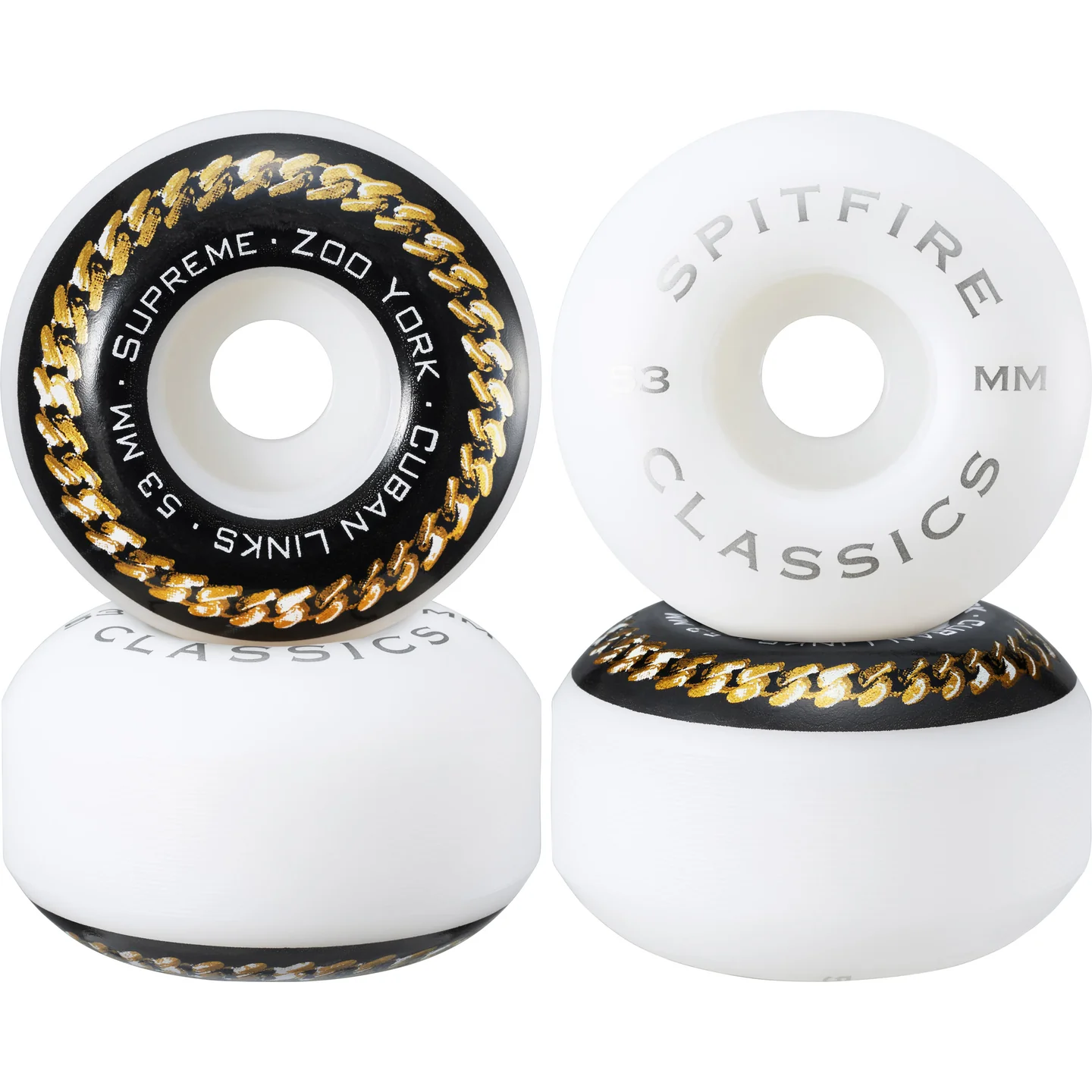 Supreme/Zoo York Spitfire® Cuban Links Classic Wheels (Set of 4