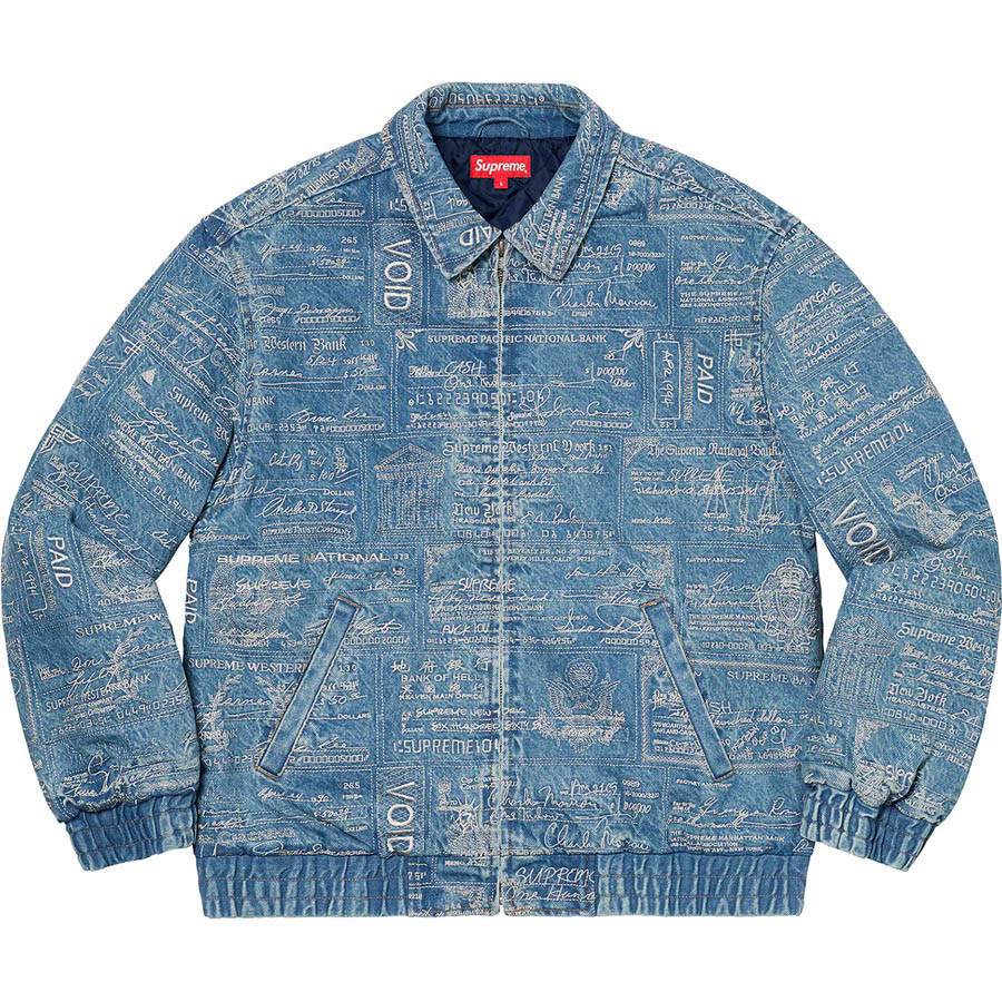 Checks Embroidered Denim Jacket | Supreme 20ss