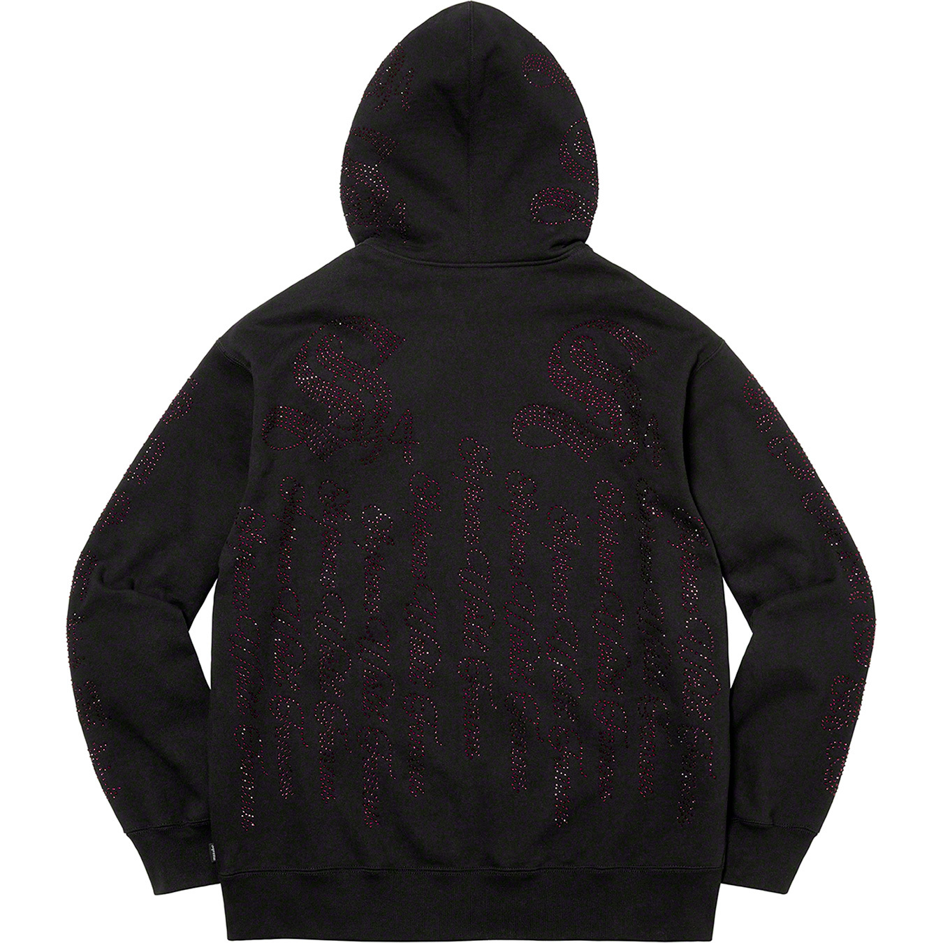Rhinestone Zip Up Hooded Sweatshirt | Supreme 22ss