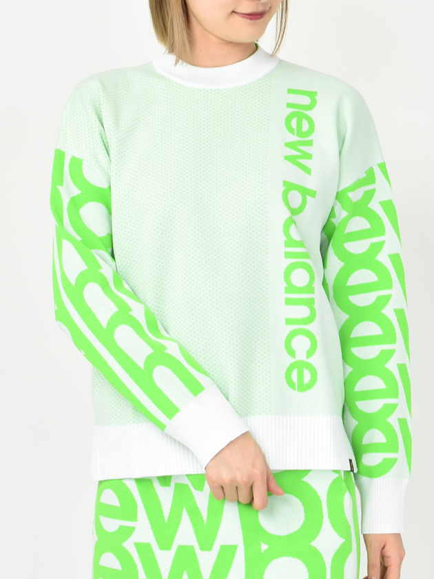 ニューバランスゴルフ ロゴジャカードモックネックニット 012-3170501