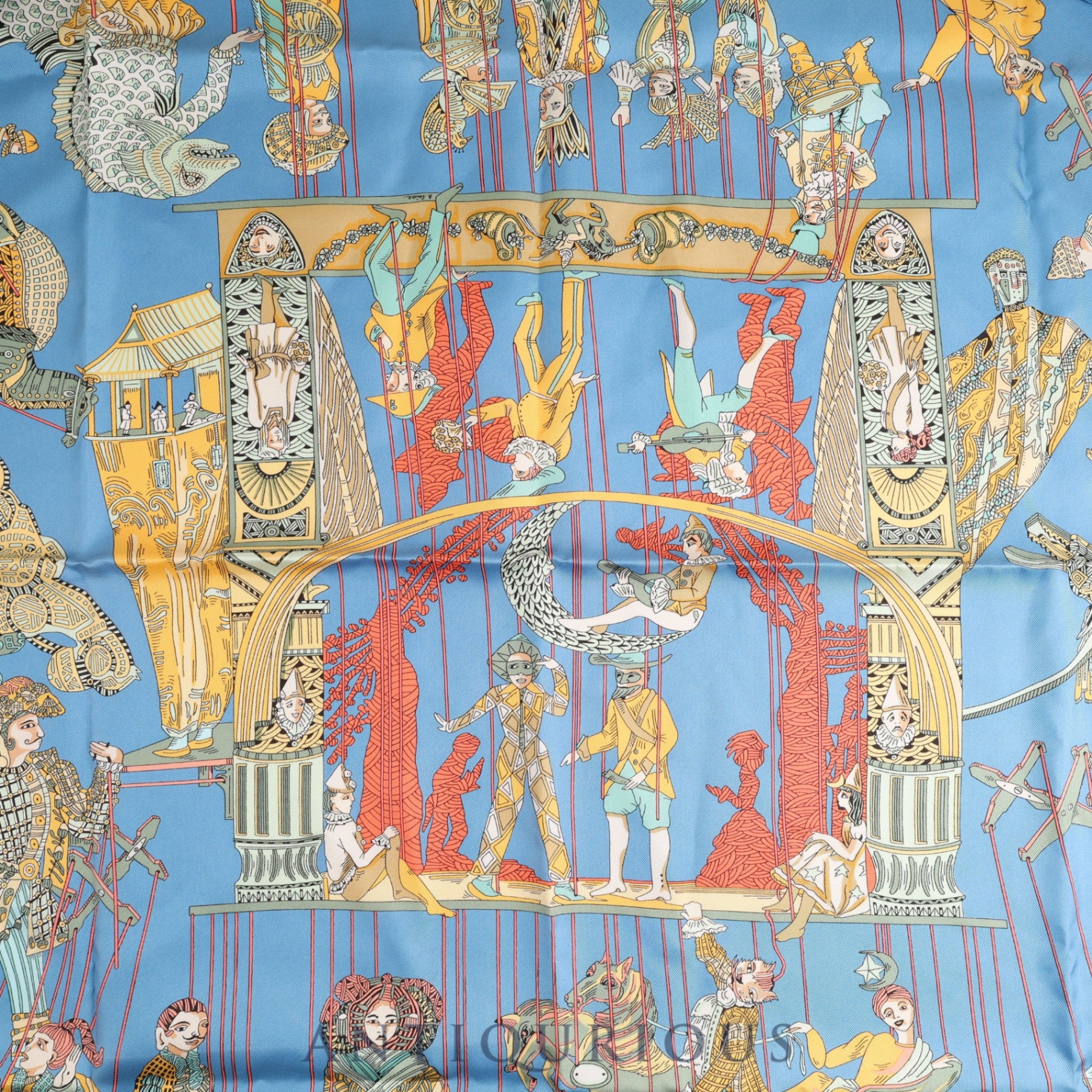 エルメス スカーフ カレ90 LE TEMPS des MARIONNETTES マリオネットの