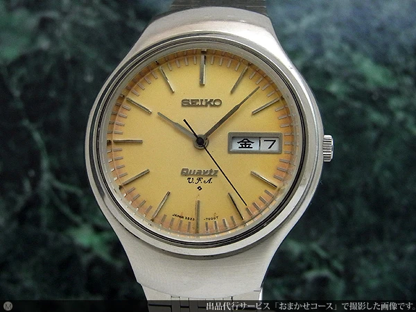 JA-0481| セイコー V.F.A. 3823-7001 アンティーク ダイヤル ダブル