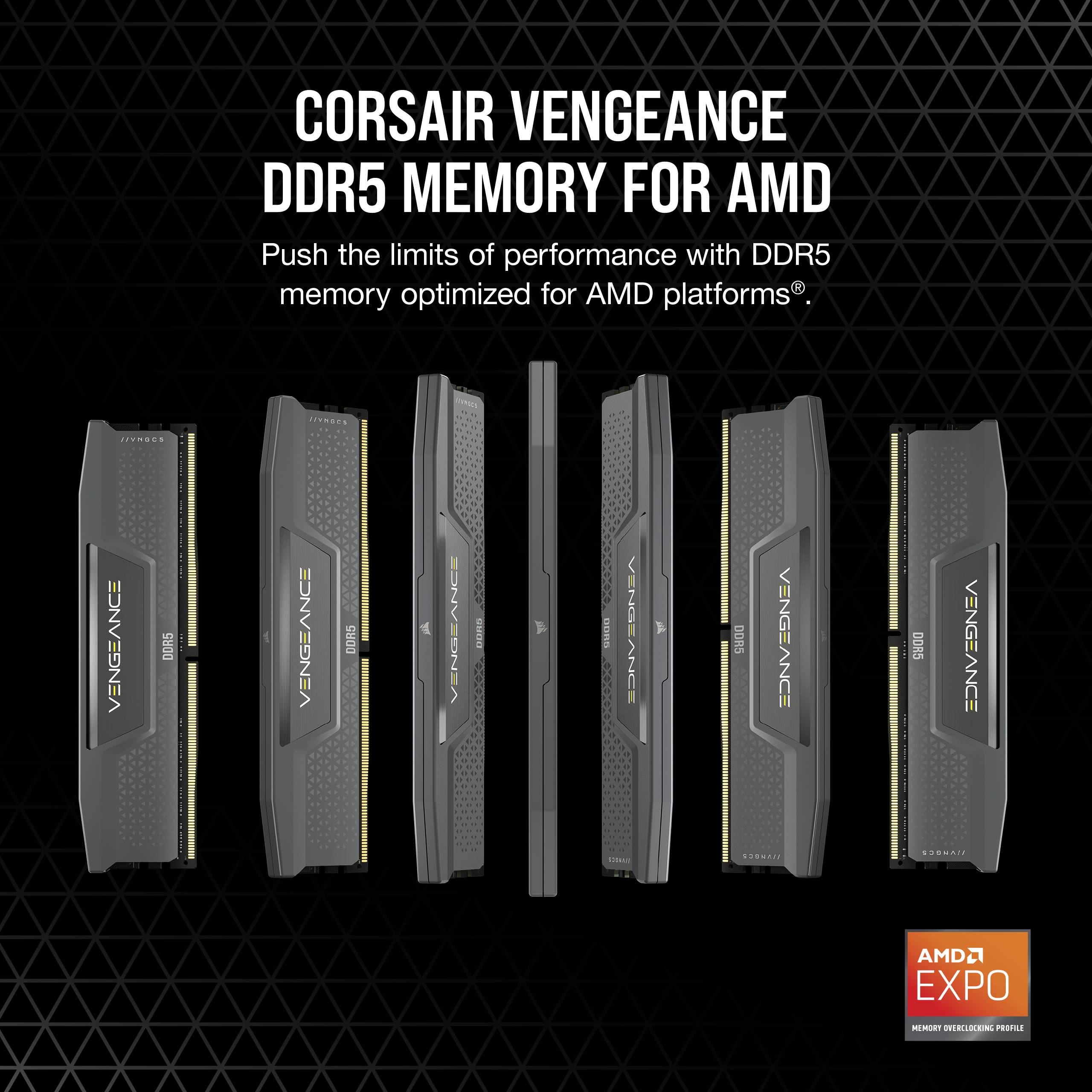 VENGEANCE® 32GB (2x16GB) DDR5 DRAM 5200MT/s CL40 AMD EXPO Memory Kit