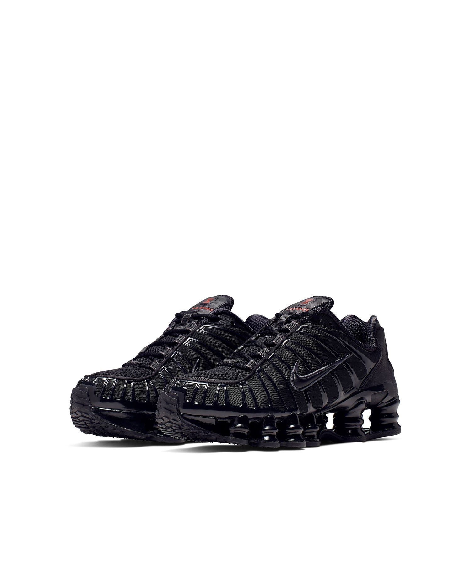 NIKE W SHOX TL BLACK/BLACK-MTLC HEMATITE-MAX ORANGE（ナイキ